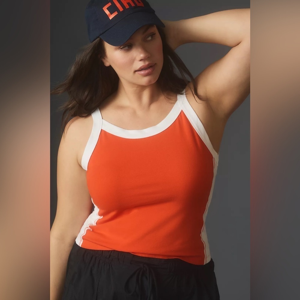 NWT Size 3X - Pilcro Sporty Scoop-Neck Cropped Tank - Picture 3 of 16